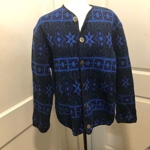 Men’s vintage Peter Geiger 100% austrian wool winter cardigan size medium
